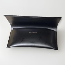 NEU Saint Laurent YSL großes echt Leder Brillen-/Sonnenbrillenetui mit Tuch