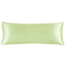 Cooling Body Pillow Case, Smooth Satin Cover, 20x54, Green