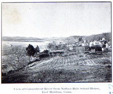 1907 CONNECTICUT RIVER NATHAN HALE SCHOOL EAST HADDAM POSTCARD UNDIVIDED POSTED