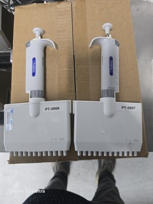 Lot of 2 Southern Labware 8-Channel Adjustable Micropipettes 5 50µL Multicha Pip