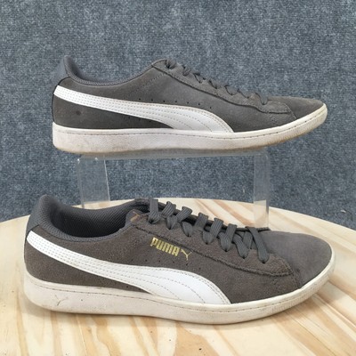 Puma Shoes Womens 9 Vikky Sneakers Gray Fabric Lace Up Comfort Low Top Casual