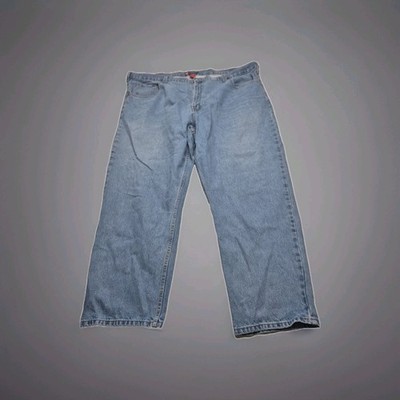 Chaps Herren Jeans Blau Denim Straight Baumwolle W50 L30