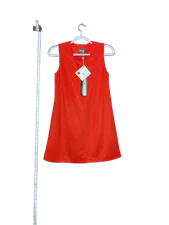 PETER A & CHRONICLES Red Sleeveless Dress Size 42 - 32" Length Cocktail Sheath