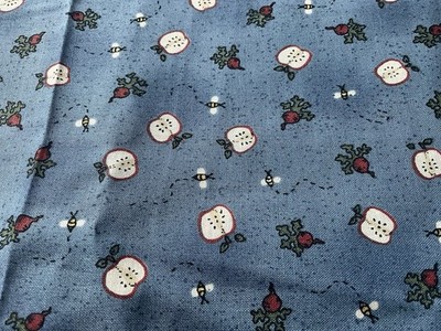 Leslie Becky VIP Fabrics Cranston Print Works 6 Yards x 44 Inch Blue, Red, White