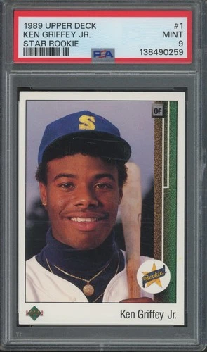 1989 Upper Deck #1 Ken Griffey Jr RC Rookie Mint PSA 9
