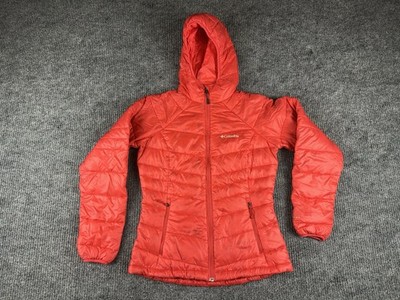 Columbia Jacket Womens Small Red Omni Heat 650 TD TurboDown Joy Peak II Hooded