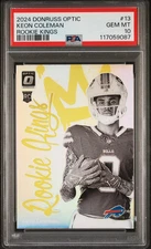 Keon Coleman 2024 Panini Donruss Optic Rookie Kings #13 PSA 10