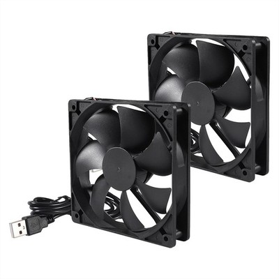 2 Stück 120mm 5V USB PC Lüfter 120x25mm für CPU Gehäuse