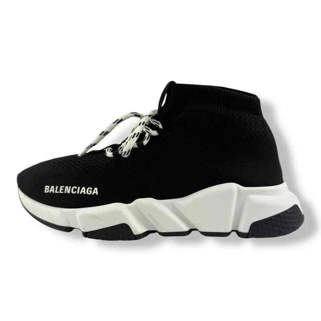 Balenciaga Speed Runner Black Lace Up Women's Trainers UK 4 EU 37