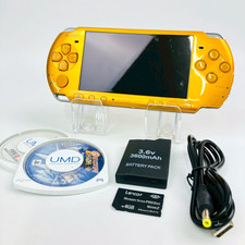 Sony PSP-3000 Bright Yellow Console  New Battery USB Cable Ship From US 141