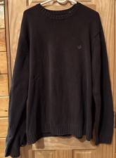 Men s Sweater Chaps Original Crewneck Brown Soft Pullover Size XXL L K