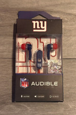 Sale NFL New York Giants Audible Handsfree Earbuds with Microphone WH
