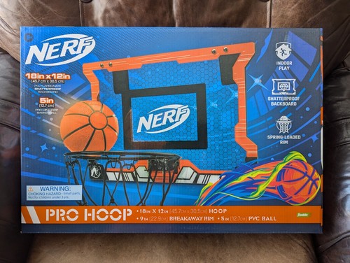 NERF Basketball Hoop Set - Pro Mini 18" x 12", Red - *NEW IN BOX* Free Shipping - Picture 11 of 11