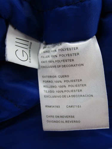 Indianapolis Colts Jacket Men XL Black Blue GIII Leather Bomber NFL Varsity * - Picture 14 of 16
