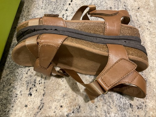 HEISSER ORSA HELLBRAUN LEDER Sommersandalen mit Keilabsatz GRÖSSE 4,5 Standard NEU - Bild 22 von 24