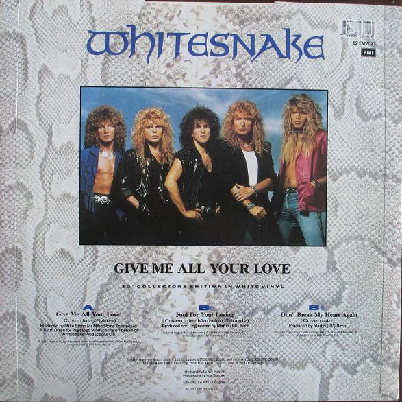 WHITESNAKE - Give Me All Your Love - EP Maxi - white Vinyl - Neu - Bild 2 von 4
