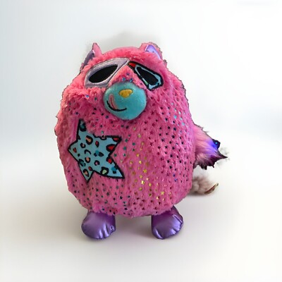 Misfittens stuffed cat series 3 Bret Pink sequin sparkle star blue