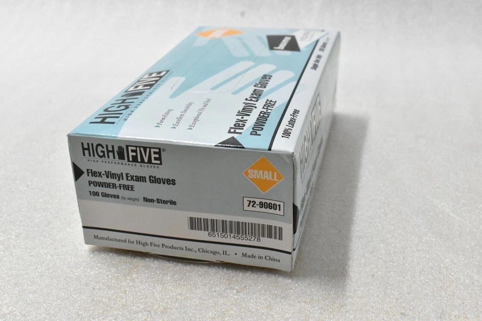 ЛОТ — гибкие виниловые перчатки для осмотра без пудры без латекса маленькие 7–100 штук - Изображение 2 из 2