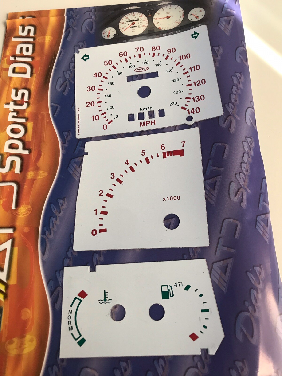 Escort Mk4 White Speedo Dash  Dials Kit Back Lit Model Rs Turbo Xr3i Series 2