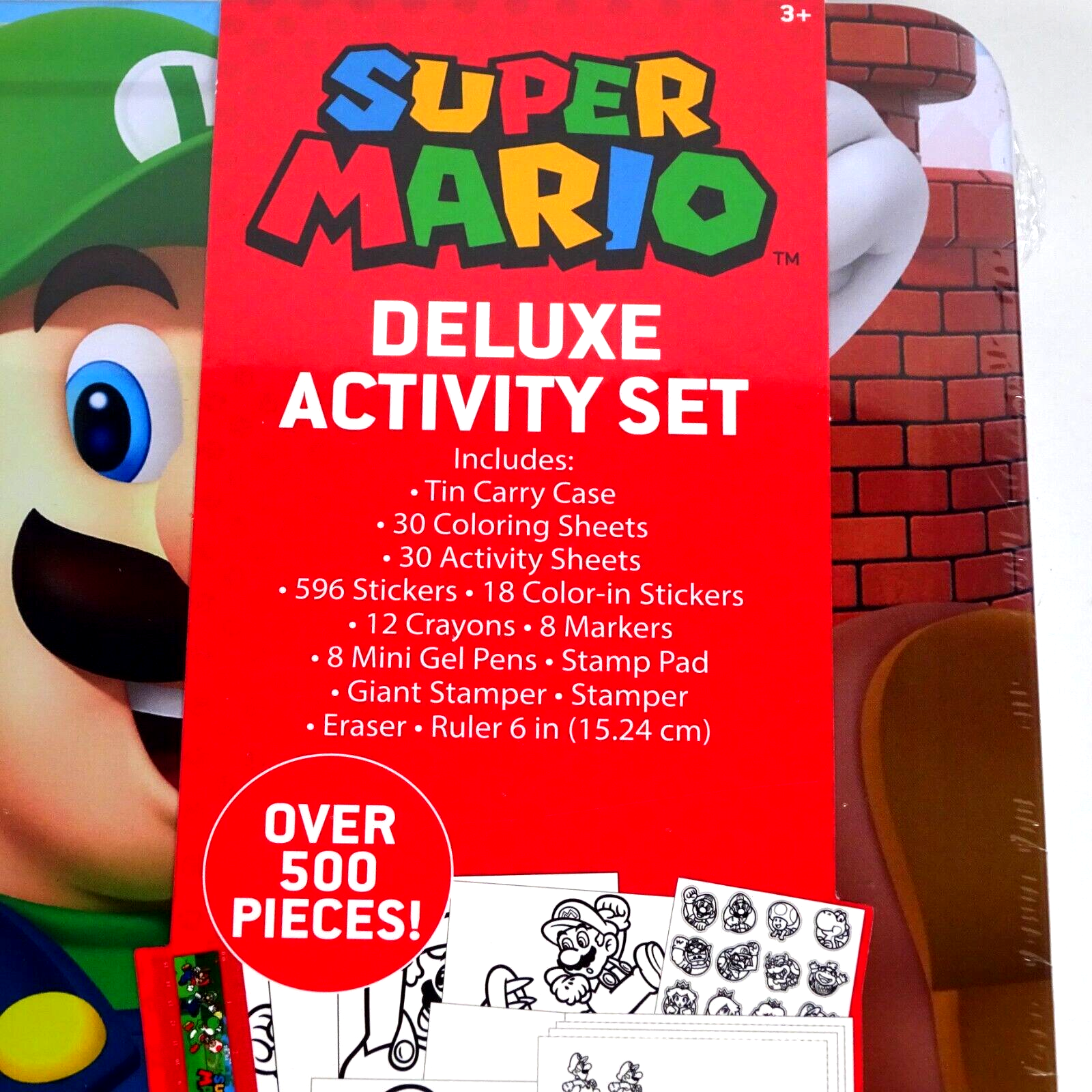 Nintendo Super Mario 30pc Stationery Set Kids Stationary 30 piece Activity  Pack