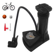 Portable Mini Pedal Pump High Pressure Car Bicycle Pump with Air Pressure Gauge