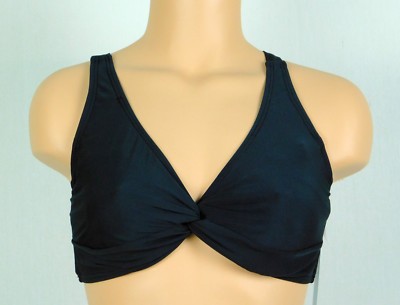 NWT Antonio Melani Black Swimsuit Underwire Top Sizes Small D Cup, Med D Cup $66