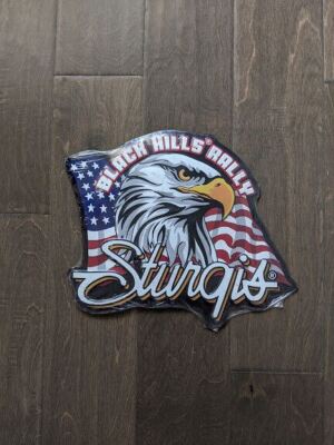 12.5'' STURGIS Motorcycle Rally 3d cutout retro USA STEEL plate display ad Sign