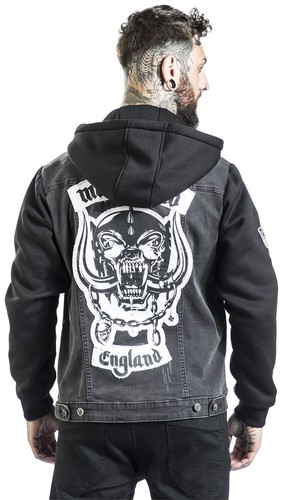 Motorhead Jacket Heavy Metal Band Black Denim Jean Jacket Hoodie Motörhead - Picture 8 of 8