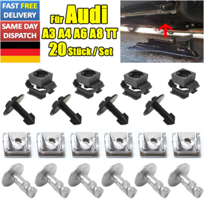Unterfahrschutz Einbausset passend für AUDI A3 A4 A6 A8 TT Unterboden Repair X20