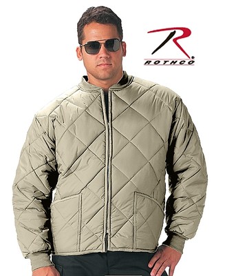 SALE!! Jacket Quilted Flight BIG SIZE Diamond 3X  KHAKI ROTHCO 7171