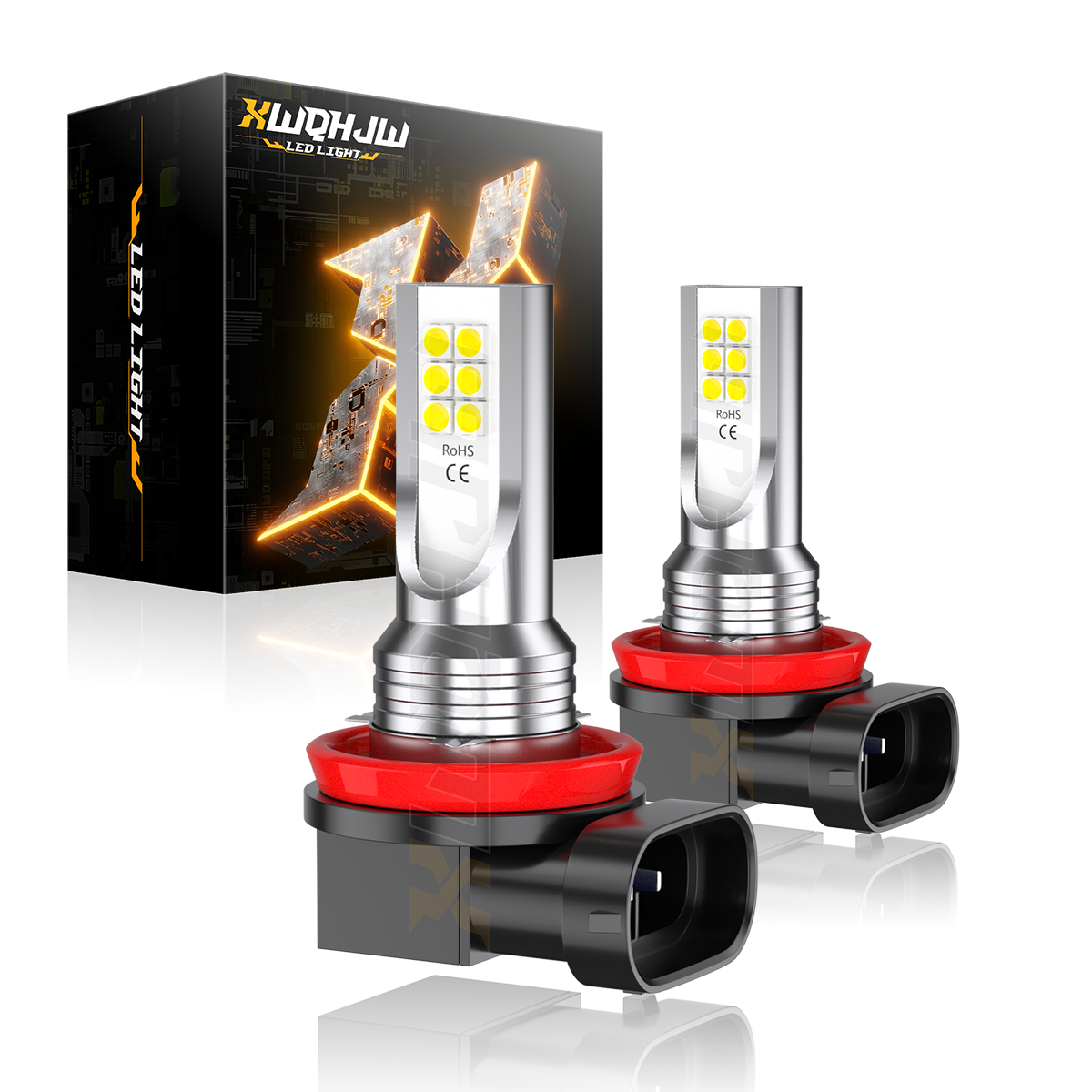 2x H8 H11 LED Fog Lights Bulbs For Honda Accord Coupe 2008 2009-2015 White 6000K