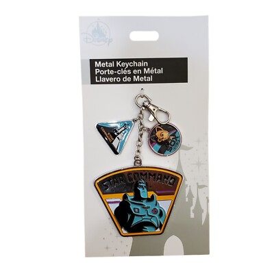 Disney Parks Star Command Buzz Lightyear Keychain Sox Metal Large New