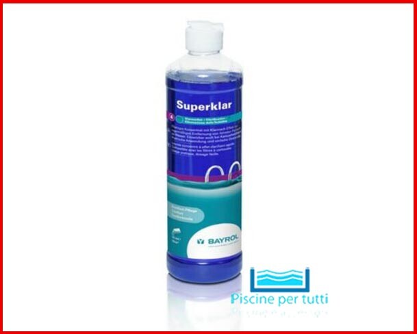 BAYROL SUPERKLAR 0,5 L Flocculante Chiarificante Liquido Concentrato per Piscina