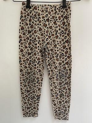 Kensie Girl Kids Girls Leopard Print Cotton Blend Full Length Leggings Brown 7