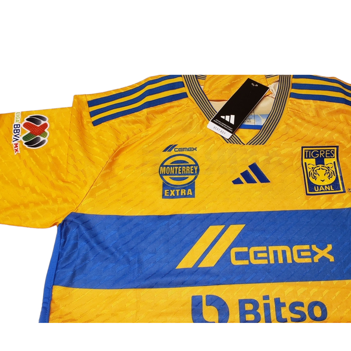 Tigres UANL ジニャク 10番シャツ フルスポンサー Lサイズ TIGRES UANL 23/24 Home - Yellow - GIGNAC # 10 - Slim Fit