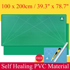 39.3" x 78.7" CUTTING MAT PVC NON SLIP SELF HEALING PRINTED GRID CRAFT DESIGN