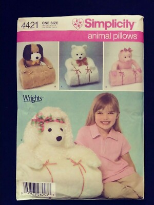 Simplicity Pattern #4421 Animal Pillow & Floor Mat Combo UNCUT