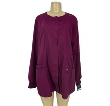 NEW Cherokee XL Women Revolution Modern Classic Long Sleeve Snap Scrub Top 12-27