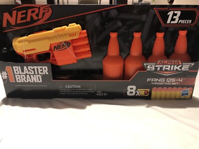 Brand New Nerf Alpha Strike Fang QS-4 Targeting Set 13 Pieces #1 Blaster Brand