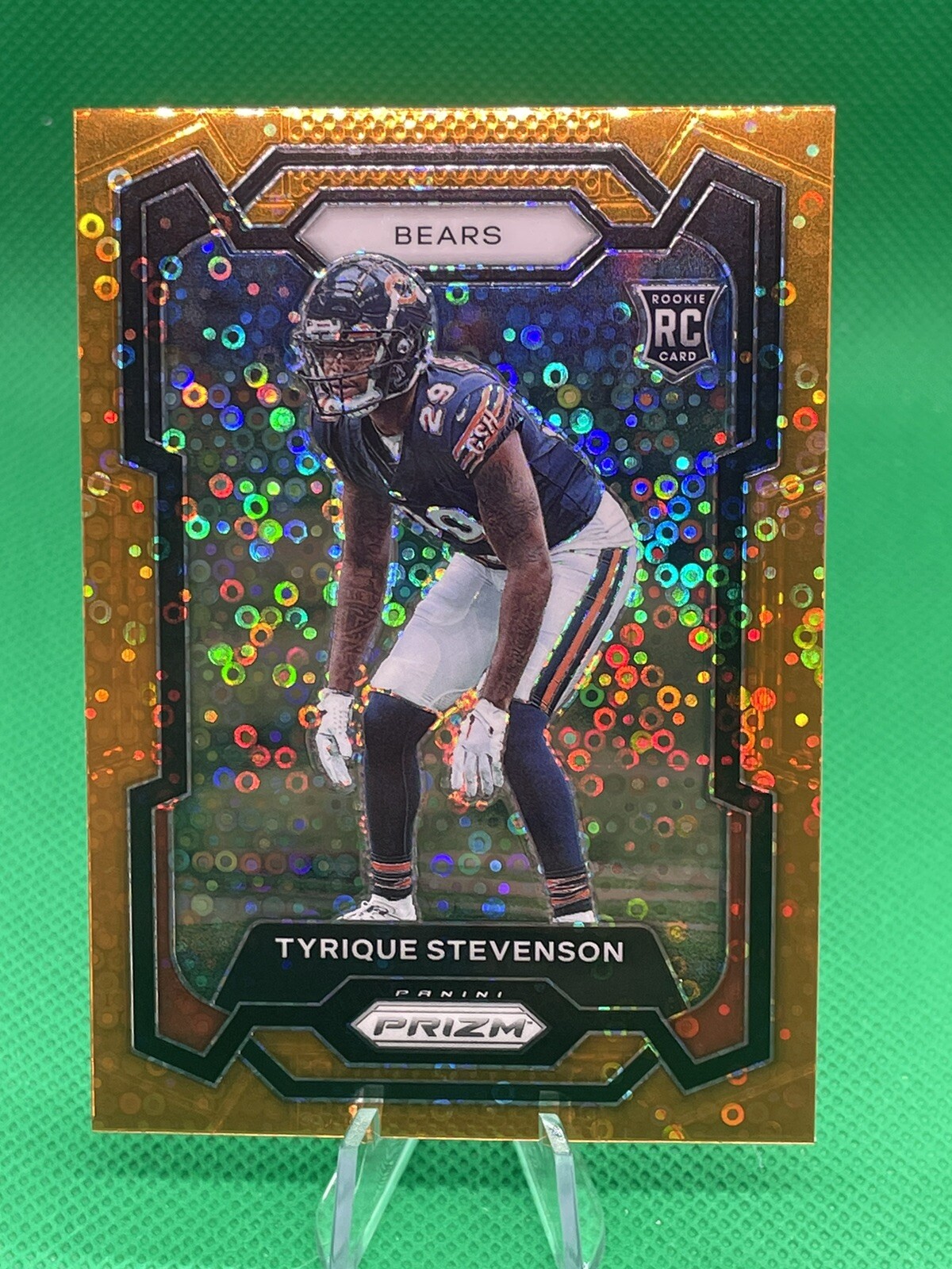 Tyrique Stevenson 2023 Prizm #316 Orange Disco RC Rookie BEARS Color Match