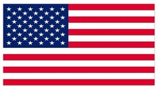 AMERICAN Flag Decal for Back of the Football Helmet - White Border 20 mil 3M