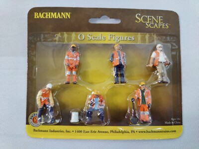 NEW BACHMANN SCENE SCAPES MAINTENANCE WORKERS #33156 O SCALE FIGURES 7 PIECES