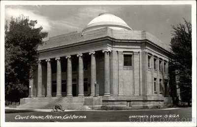RPPC Alturas,CA Court House Modoc County California Eastman's Studio Postcard