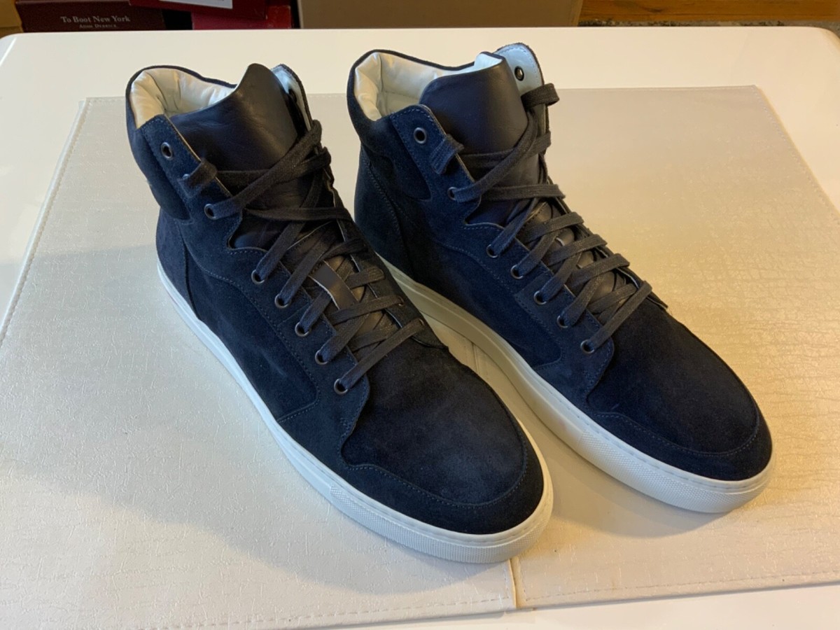 To Boot New York Mens Belmont Blue Suede High Tops Sneakers 