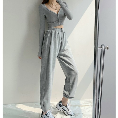 Donna Pantaloni Larghi SPORTS da Corsa Fodera IN Pile Tuta Elastico Vita |  eBay