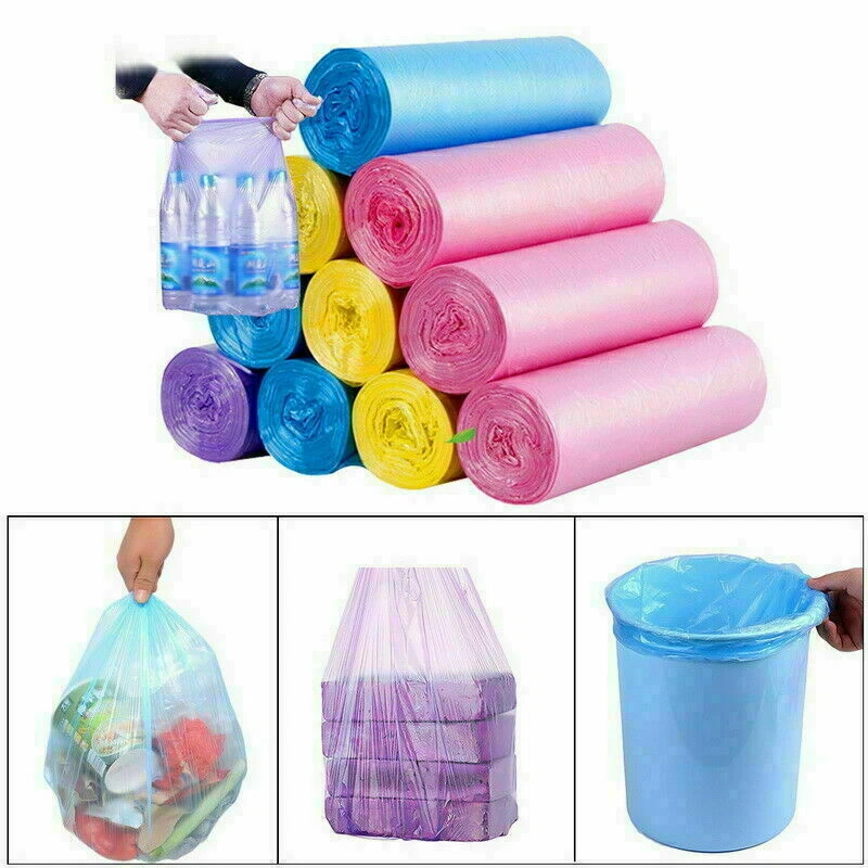 45PCS Small Garbage Bag Trash Bags Durable Disposable Plastic for Home & Car