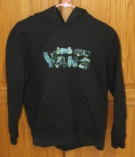 KID'S VAN'S LONG SLEEVE HOODIE SWEATSHIRT W/SKATEBOARD GRAPHICS SIZE L