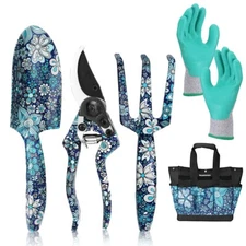 WORKPRO 5PC Garden Tool Set Garden Hand Tool Heavy Duty Gardening Tool Set w/Bag