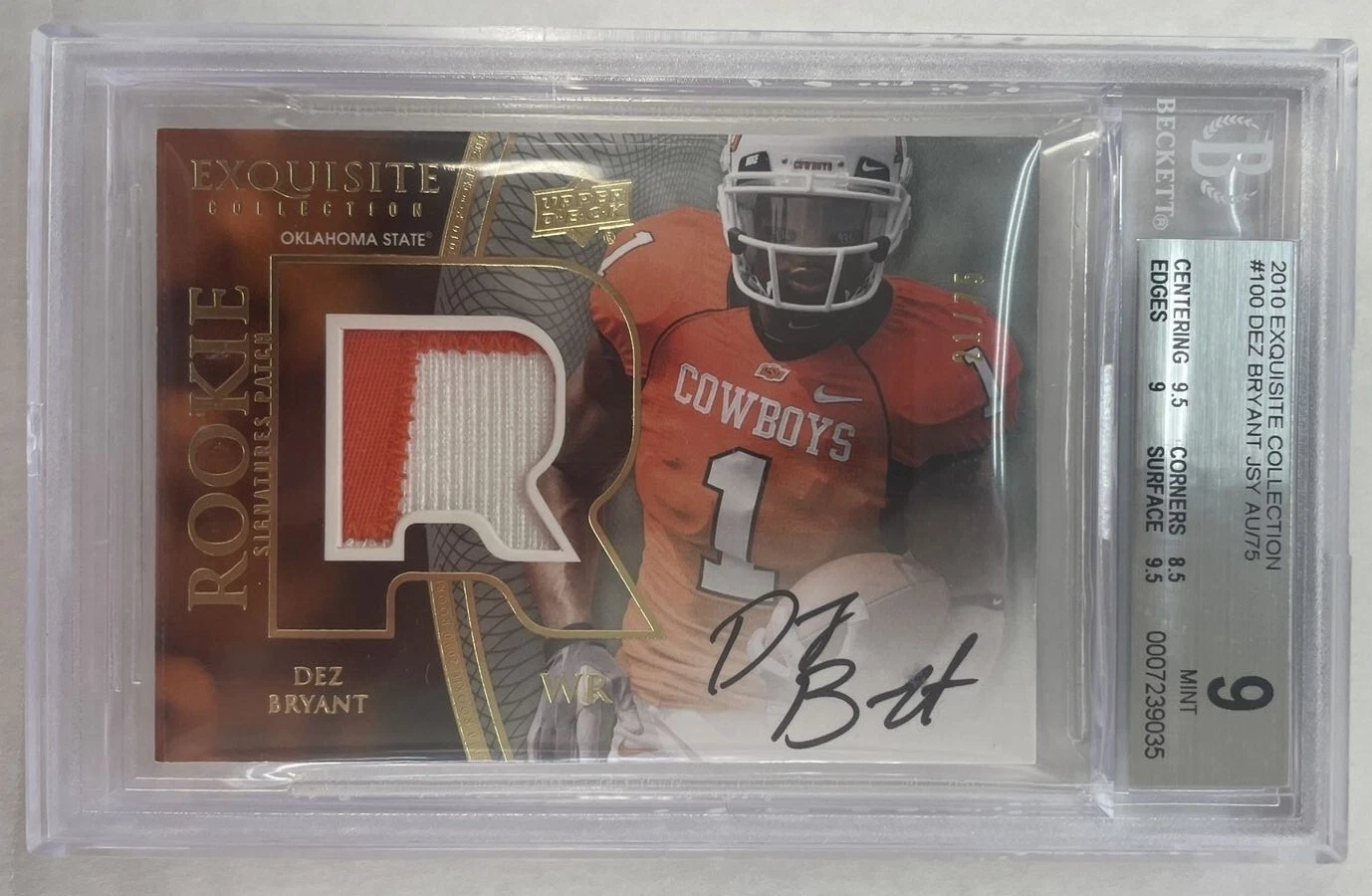Dez Bryant UD Exquisite Collection #100 Signature Patch