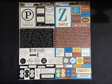 7 GYPSIES ASSORTED CARDSTOCK STICKERS - "PHOTOGRAPHIE" AND "ZANY FOU"